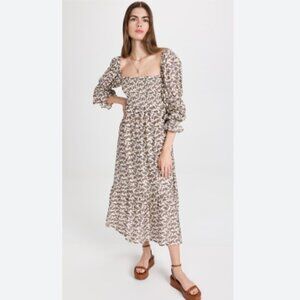 OPT Brigitte Dress In White Floral Size Large EUC